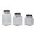 JG 3 PORTA MANTIMENTOS QUADRADOS VIDRO LISO 900ML/1,2L/1,5L - Imagem 1