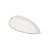 FOLHA DECORATIVA DE PORCELANA ANTHURIUM BRANCA C/BORDA DOURADA 22X11,5cm - Imagem 1