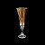 CJ 6 TAÇAS DE CRISTAL ECOLÓGICO P/CHAMPAGNE WELLINGTON ÂMBAR 180ml - Imagem 1