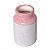 VASO DECORATIVO PORCELANA ROSA/CINZA 15x30cm - Imagem 2