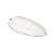 FOLHA DECORATIVA DE PORCELANA ANTHURIUM BRANCA C/BORDA DOURADA 28,5X15cm - Imagem 1