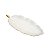 FOLHA DECORATIVA DE PORCELANA HELICONIA BRANCA C/BORDA DOURADA 33,5X14,5cm - Imagem 1