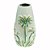 VASO DECORATIVO CERÂMICA PALMEIRA BRANCO/VERDE 13x25cm - Imagem 2