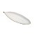 FOLHA DECORATIVA DE PORCELANA PACHIRA BRANCA C/BORDA DOURADA 31,5X12cm - Imagem 1