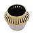 VASO DECORATIVO CERÂMICA DOURADO/MARROM 14x12cm - Imagem 4