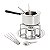 RECHAUD P/FONDUE DE AÇO INOX C/6 GARFOS E BANDEJA 28CM - Imagem 2