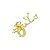 CJ 2 ANÉIS P/GUARDANAPO DE ZAMAC TREE STICK DOURADO 6X13cm - Imagem 1