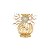 VASINHO BEADED FLOWER DOURADO 6CMØ X 9CM - Imagem 1