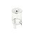 DISPENSER DE VIDRO C/SUPORTE E TAMPA DE AÇO INOX 18x36,5cm - Imagem 1