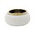 VASO DECORATIVO CERÂMICA DOURADO/BRANCO 18x18cm - Imagem 2
