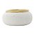VASO DECORATIVO CERÂMICA DOURADO/BRANCO 18x18cm - Imagem 3