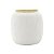 VASO DECORATIVO CERÂMICA DOURADO/BRANCO 16x8cm - Imagem 3