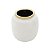 VASO DECORATIVO CERÂMICA DOURADO/BRANCO 16x8cm - Imagem 1