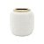VASO DECORATIVO CERÂMICA DOURADO/BRANCO 16x8cm - Imagem 2