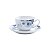 CJ 6 XÍCARAS DE PORCELANA P/CHÁ C/PIRES LIMOGES EDEN BLEU 200ml - Imagem 1