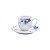 CJ 6 XÍCARAS DE PORCELANA P/CAFÉ C/PIRES LIMOGES EDEN BLEU 100ml - Imagem 1