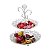 PORTA DOCES 2 ANDARES DE ZAMAC KING SILVER PLATED 21X21X23CM - Imagem 4