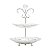 PORTA DOCES 2 ANDARES DE ZAMAC KING SILVER PLATED 21X21X23CM - Imagem 2