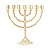 MENORAH 7 VELAS DOURADO 16,7CM - Imagem 2