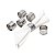 JG 6 ANÉIS P/GUARDANAPO DE AÇO INOX ELEGANCE - Imagem 2