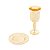 COPO DE ZINCO PARA VINHO C/ PRATO DOURADO DE ZINCO - Imagem 3