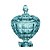 POTICHE AQUAMARINE COM PE EM CRISTAL  D17,5XA25CM COR AZUL TURQUESA - Imagem 1