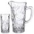JG JARRA 1,4L E 6 COPOS 320ML HURRICANE CRISTAL ECOLÓGICO - Imagem 1