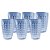 JOGO DE 6 COPOS CHEVALIER EM VIDRO 355ML A13CM COR AZUL LUSTER - Imagem 1