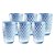 JOGO DE 6 COPOS AMELIE EM VIDRO 355ML A13CM COR AZUL LUSTER - Imagem 1