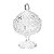 BOMBONIERE DE CRISTAL C/PÉ E TAMPA ANGÉLICA 15,5X23,5CM - Imagem 1