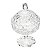BOMBONIERE DE CRISTAL C/PÉ E TAMPA ANGÉLICA 10,5X17CM - Imagem 3