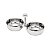 PETISQUEIRA DUPLA DE AÇO INOX ELEGANCE 23X10X12CM - Imagem 1