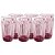 JOGO DE 6 COPOS BRETAGNE EM VIDRO 355ML A13CM COR ROXA - Imagem 1