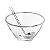 COMPOTEIRA DE VIDRO C/CONCHA DE AÇO INOX PLANET 21,5X13CM - Imagem 1