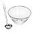 COMPOTEIRA DE VIDRO C/CONCHA DE AÇO INOX PLANET 21,5X13CM - Imagem 2