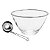 COMPOTEIRA DE VIDRO C/CONCHA DE AÇO INOX PLANET 21,5X13CM - Imagem 3