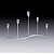 CASTIÇAL CROMADO P/5 VELAS RAVENA 50X34CM - Imagem 1