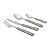 FAQUEIRO 24PC AÇO INOX CABO PEROLADO CINZA - Imagem 1