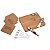 CJ 11 PCS P/APERITIVO C/TABÚA DE MADEIRA TARTARUGA PRATA 30cm - Imagem 1