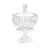 BOMBONIERE DE CRISTAL C/PÉ E TAMPA GENEVA 16,5X24,5CM - Imagem 4