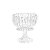 BOMBONIERE DE CRISTAL C/PÉ E TAMPA GENEVA 16,5X24,5CM - Imagem 3