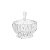 BOMBONIERE DE CRISTAL C/TAMPA GENEVA 16,5X17,5CM - Imagem 2