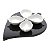 SUPORTE DE MADEIRA C/4 BOWLS DE PORCELANA LEAFES 31,5X23X4cm - Imagem 4
