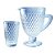 JOGO PARA REFRESCO 7 PECAS AMELIE EM VIDRO (1L+6X355ML) AZUL LUSTER - Imagem 1