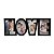 PORTA RETRATO LOVE P/ 4 FOTOS 10X15 PRETO - Imagem 1