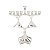 CANDELABRO ORNAMENTAL HANUKIAH PRATEADO DE ZINCO - Imagem 1