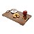 BANDEJA DE MADEIRA FLORAL VERNIZADO C/ALÇA 45X30X2CM - Imagem 4
