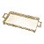 BANDEJA RETANGULAR DE FERRO E CRISTAIS DOURADO 56X25,5CM - Imagem 2