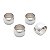 JG 4 ANÉIS DE ACO INOX P/ GUARDANAPO RING HAMMERED - Imagem 3