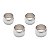 JG 4 ANÉIS DE ACO INOX P/ GUARDANAPO RING HAMMERED - Imagem 2